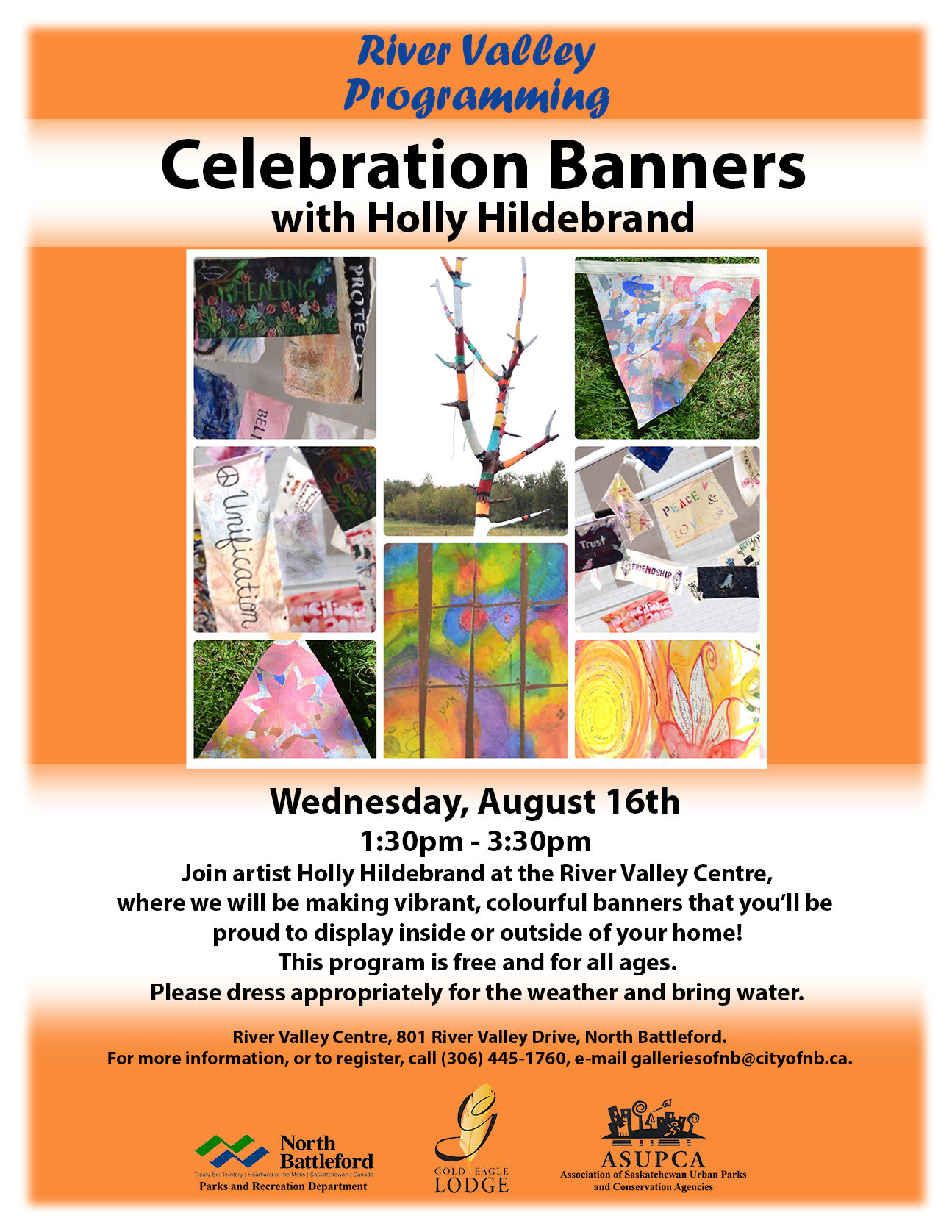 Paint banners decorate bright colours